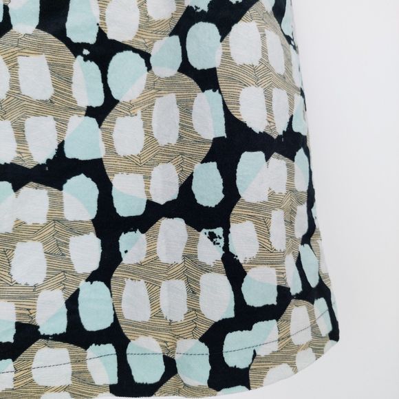 White Stuff Lula Spot Velvet Skirt Size 16 UK Abstract Mini Blue Black Beige New - Picture 10 of 10